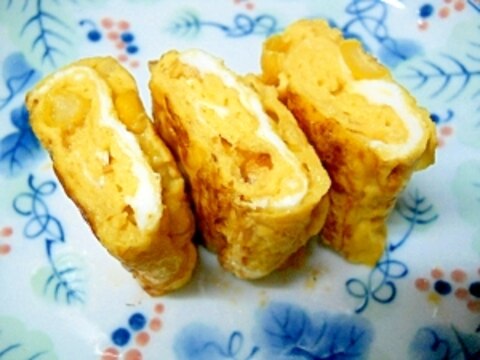 つぶつぶコーンの卵焼き